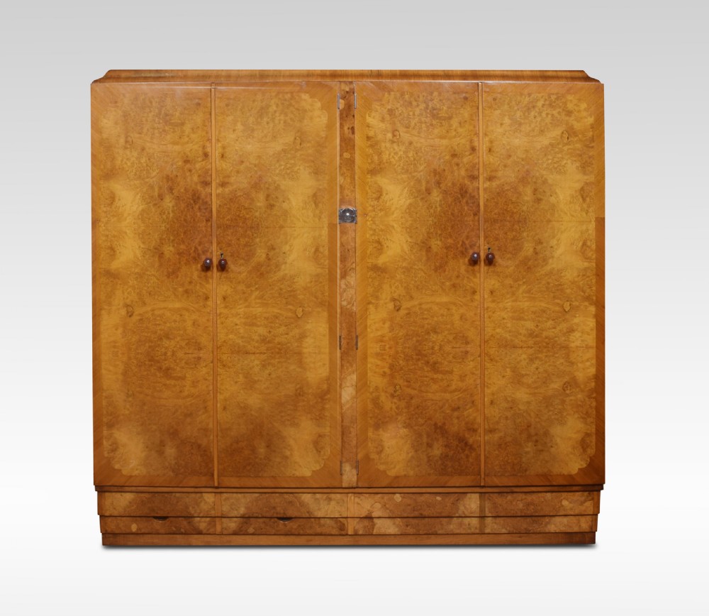 Art Deco four door Wardrobe