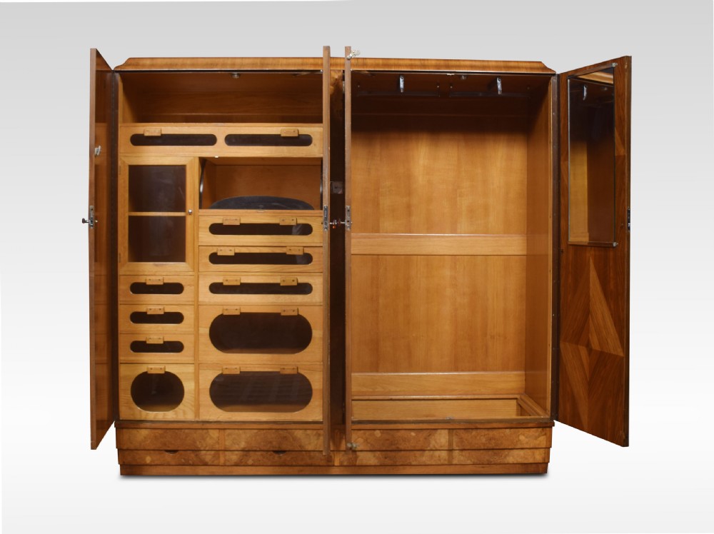 Art Deco four door Wardrobe View III