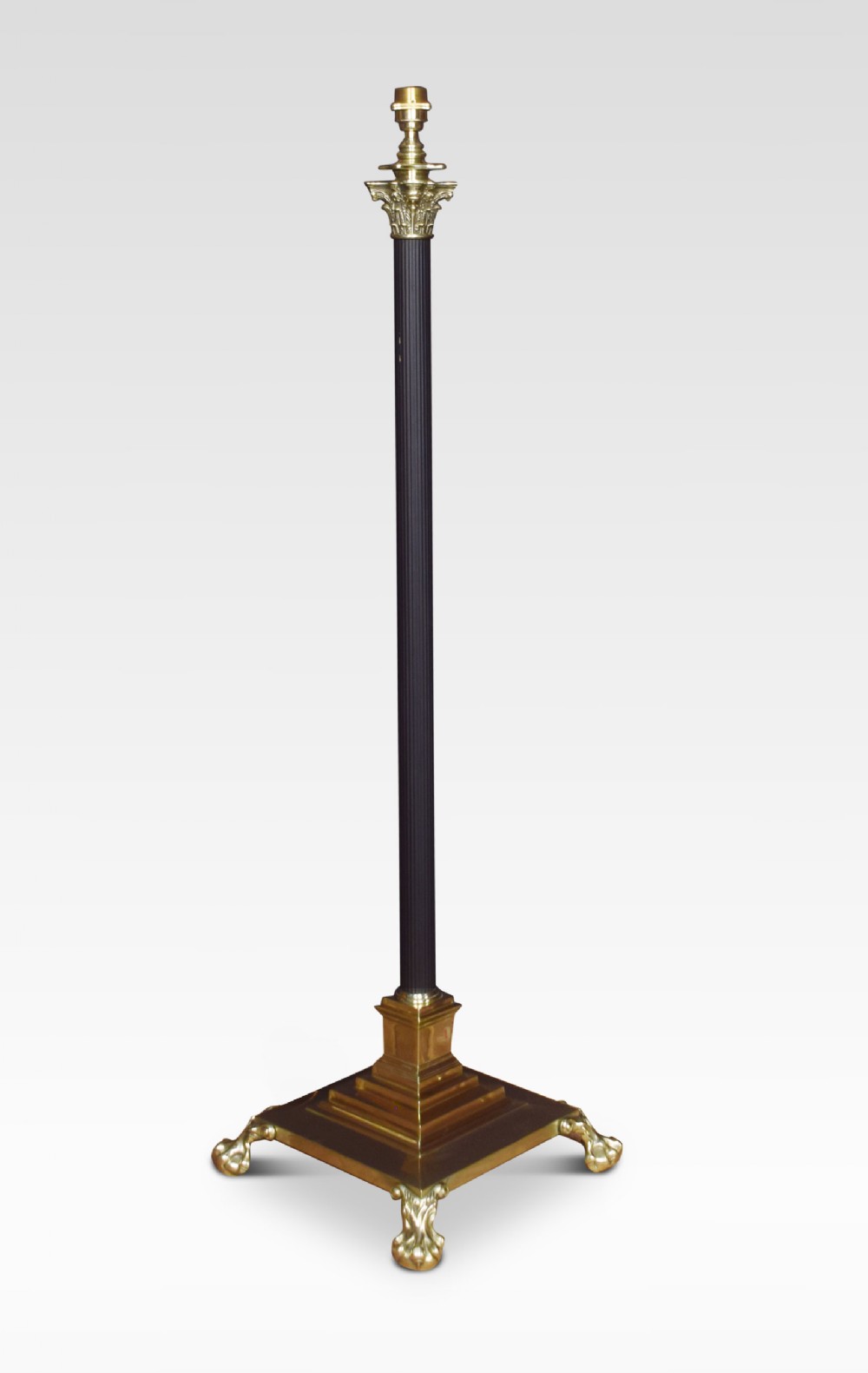 Brass standard lamp