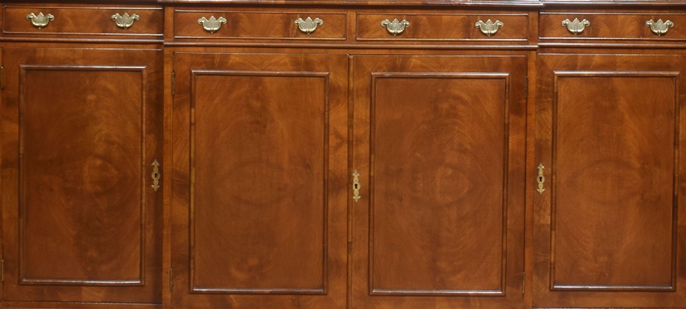 Walnut four door breakfront bookcase View V