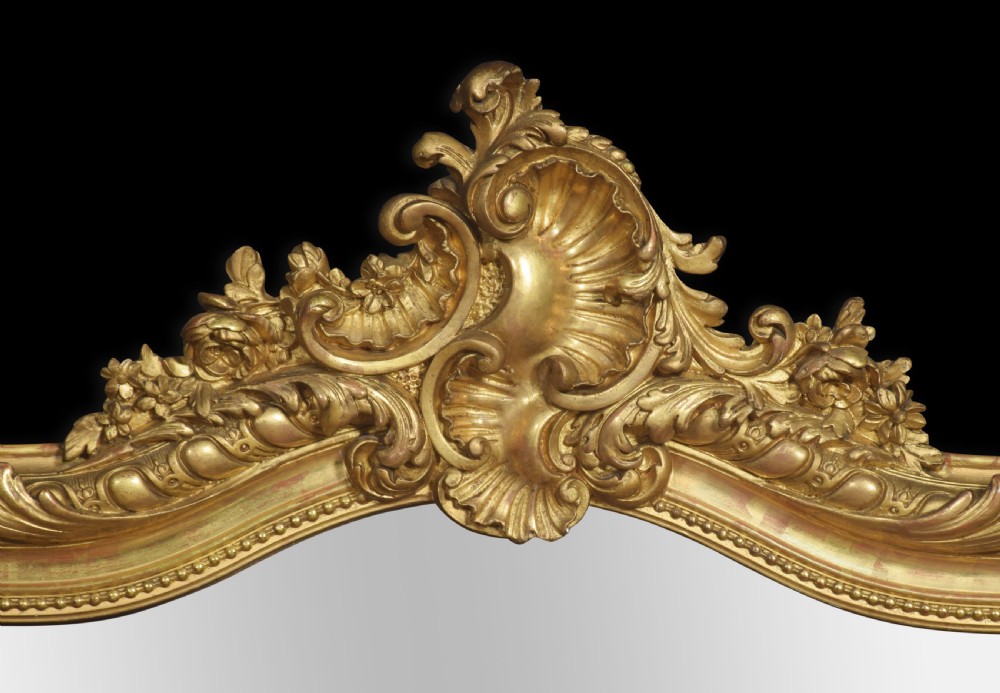 Louis XVI style giltwood wall mirror  View II