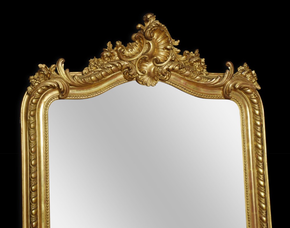 Louis XVI style giltwood wall mirror  View IV