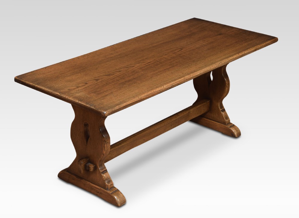 Oak refectory coffee table