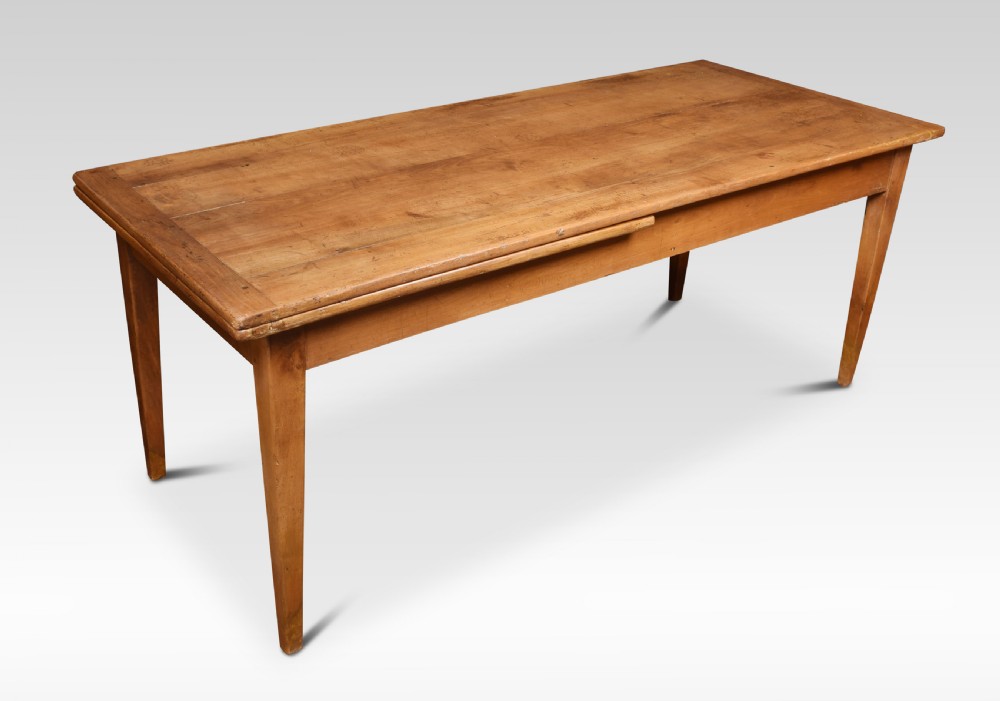 Large fruitwood farmhouse table