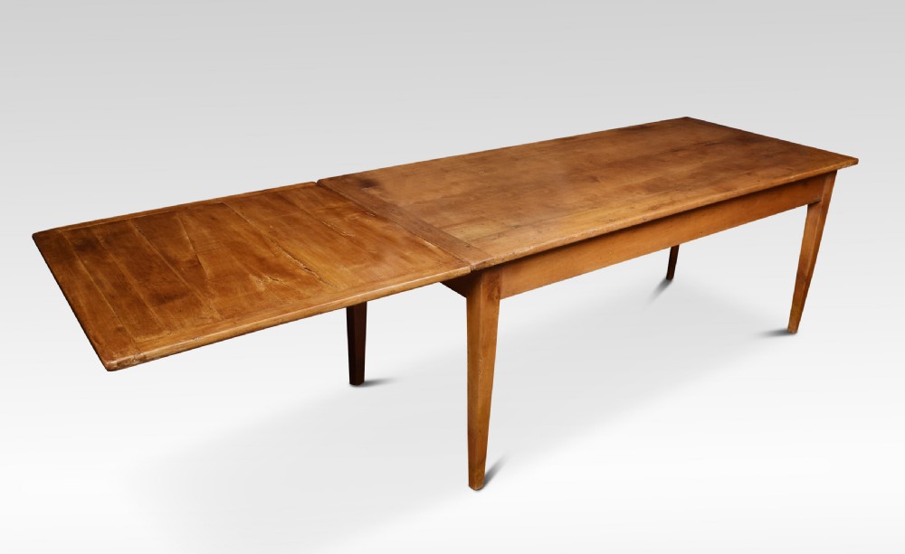 Large fruitwood farmhouse table View II