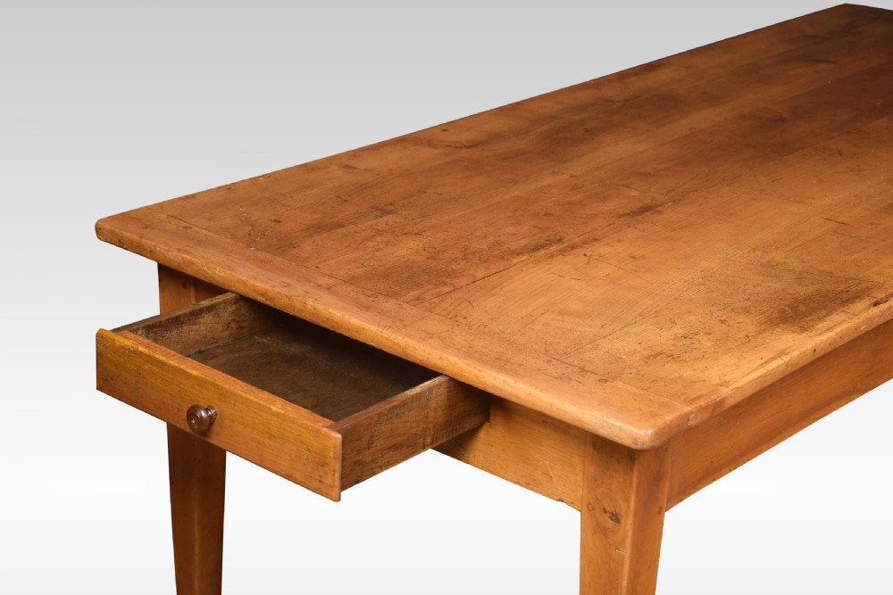 Large fruitwood farmhouse table View III