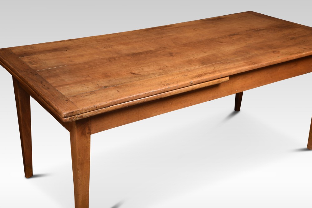 Large fruitwood farmhouse table View VII