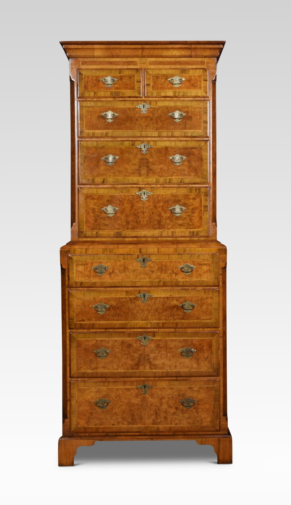 Walnut chest on chest