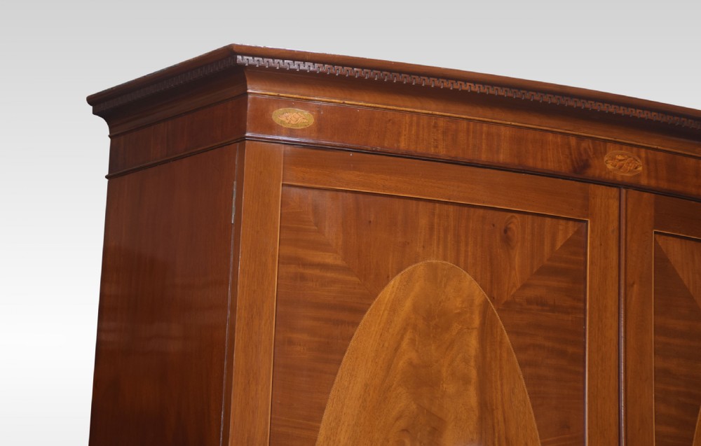 Mahogany bow fronted two door wardrobe View II