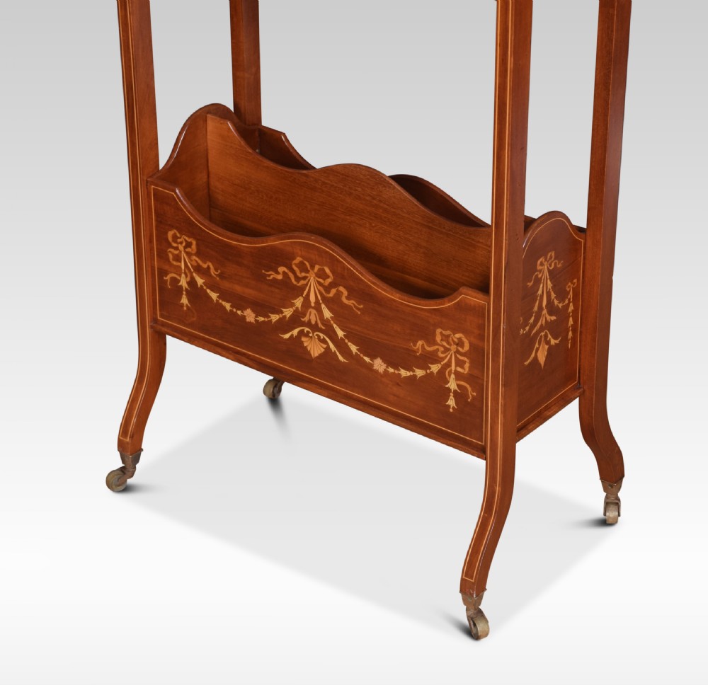  Regency style mahogany inlaid book trough View IV
