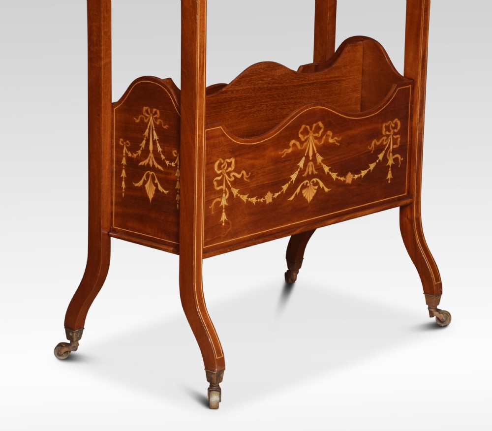  Regency style mahogany inlaid book trough View VIII