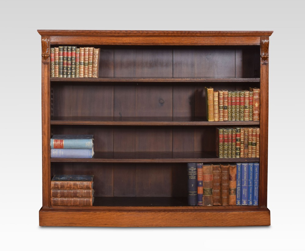 Oak open bookcase View III