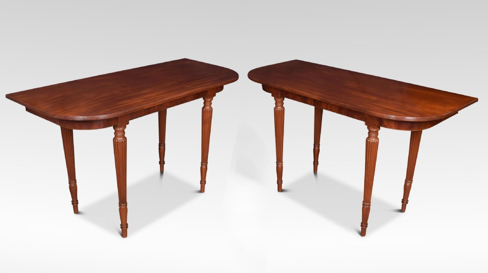 Pair of mahogany hall tables