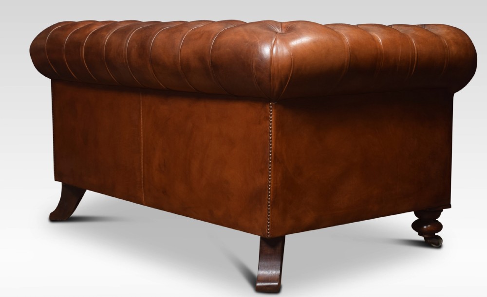 Brown leather chesterfield View IV