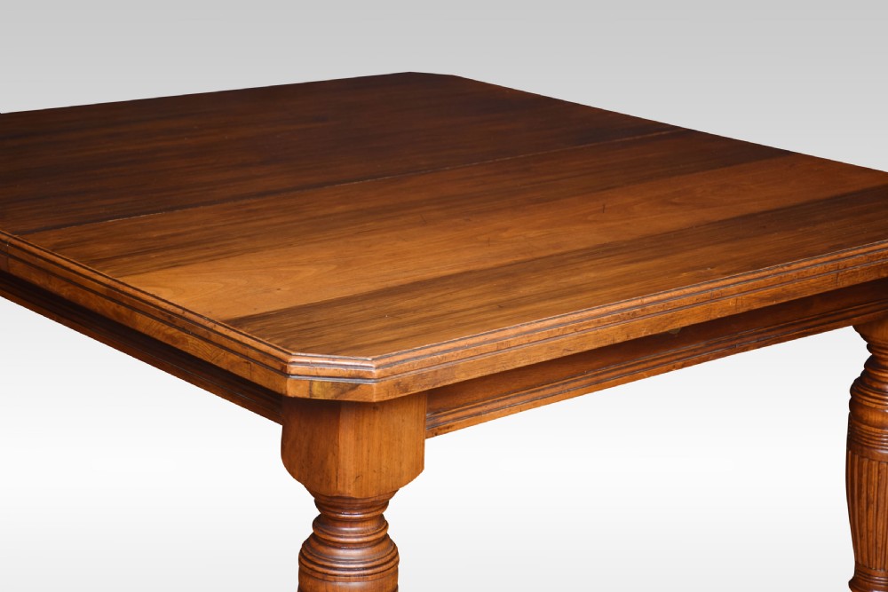 Walnut extending dining table View IV