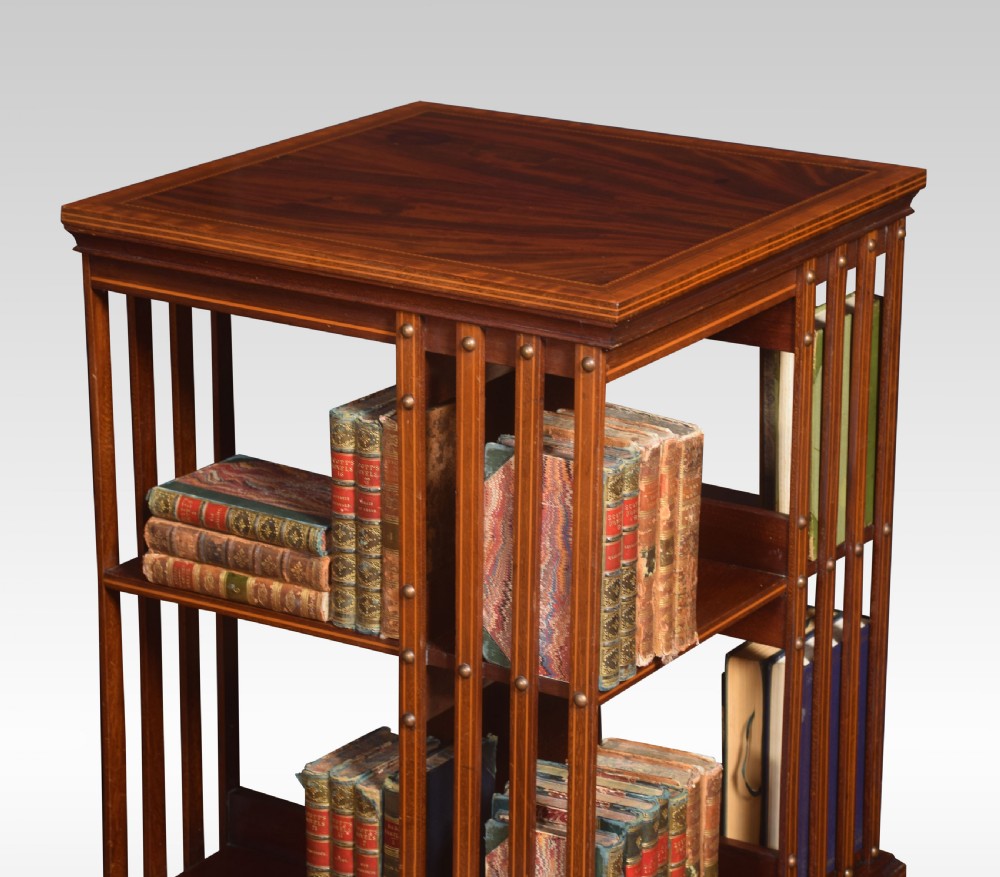 Mahogany revolving bookcase View V