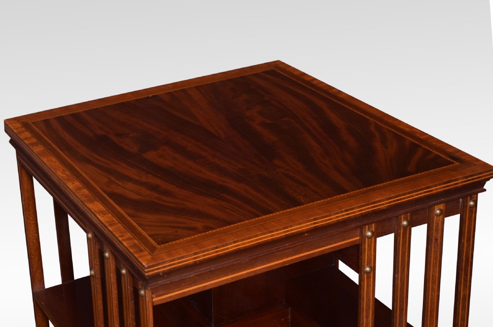 Mahogany revolving bookcase View VI