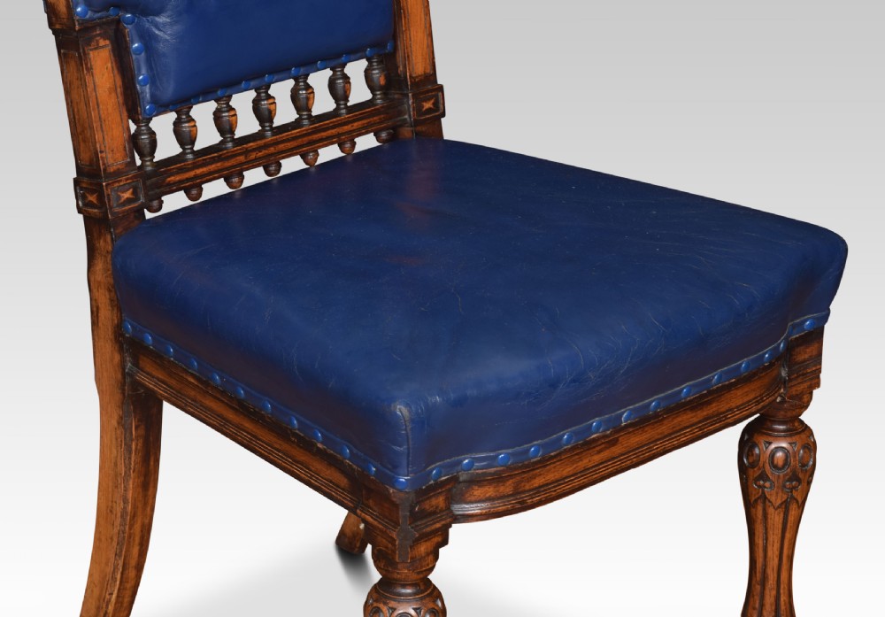 Pair of leather upholstered office chairs View VI