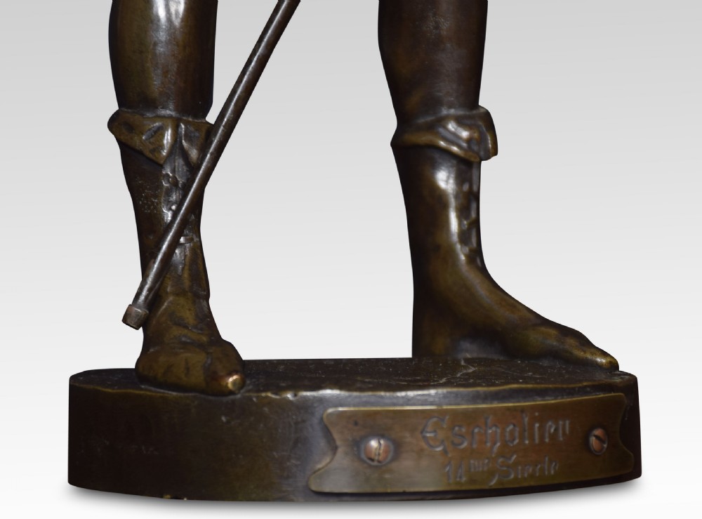 Emile Louis Picault pair of bronze figures of soldiers View II