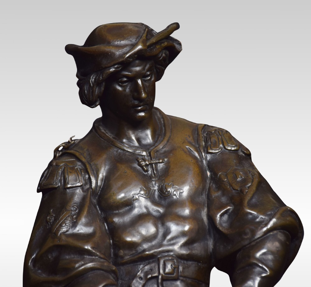 Emile Louis Picault pair of bronze figures of soldiers View VII