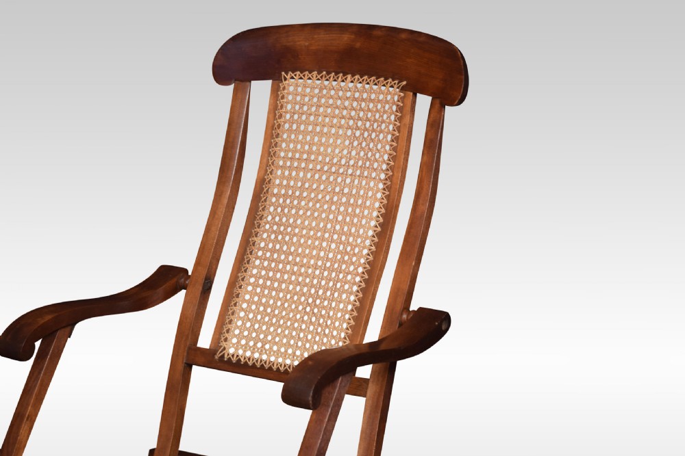 Walnut framed folding Steamer deck chair View III