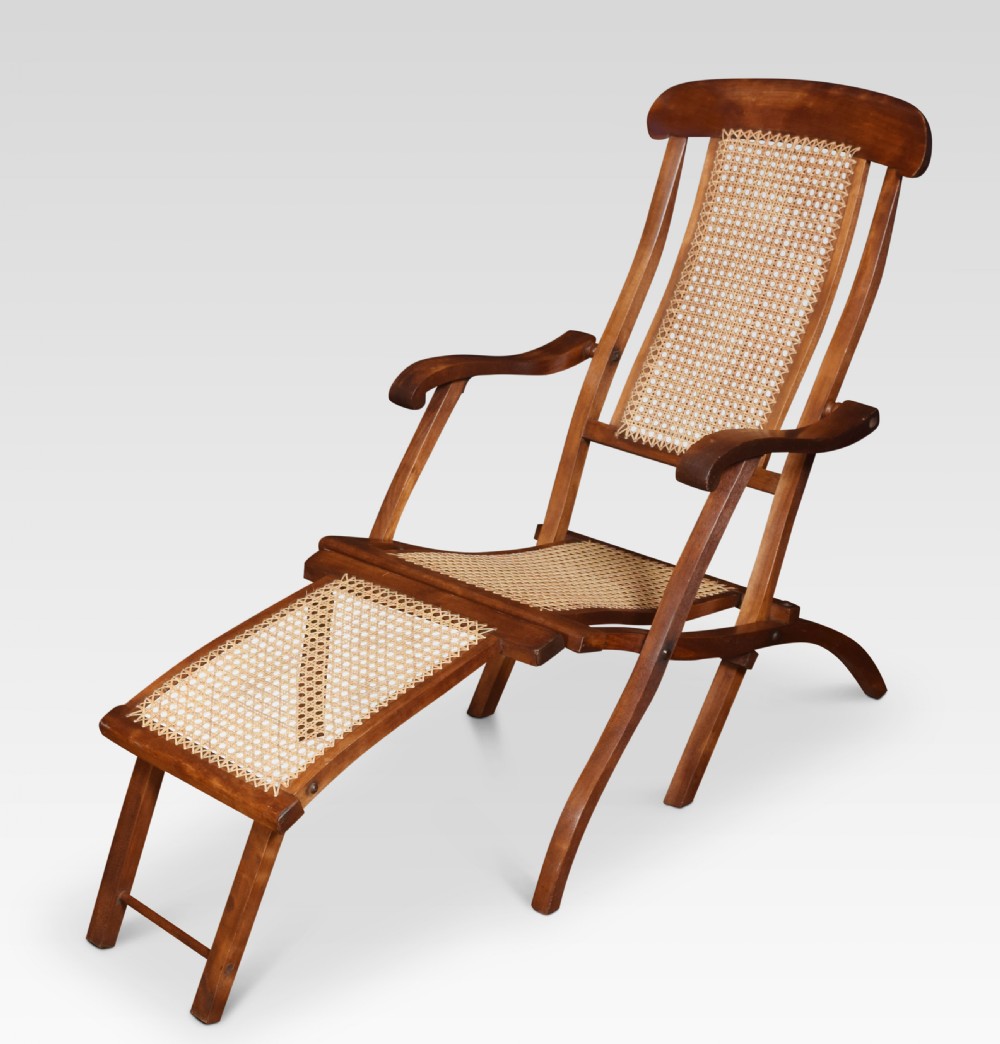 Walnut framed folding Steamer deck chair View IV