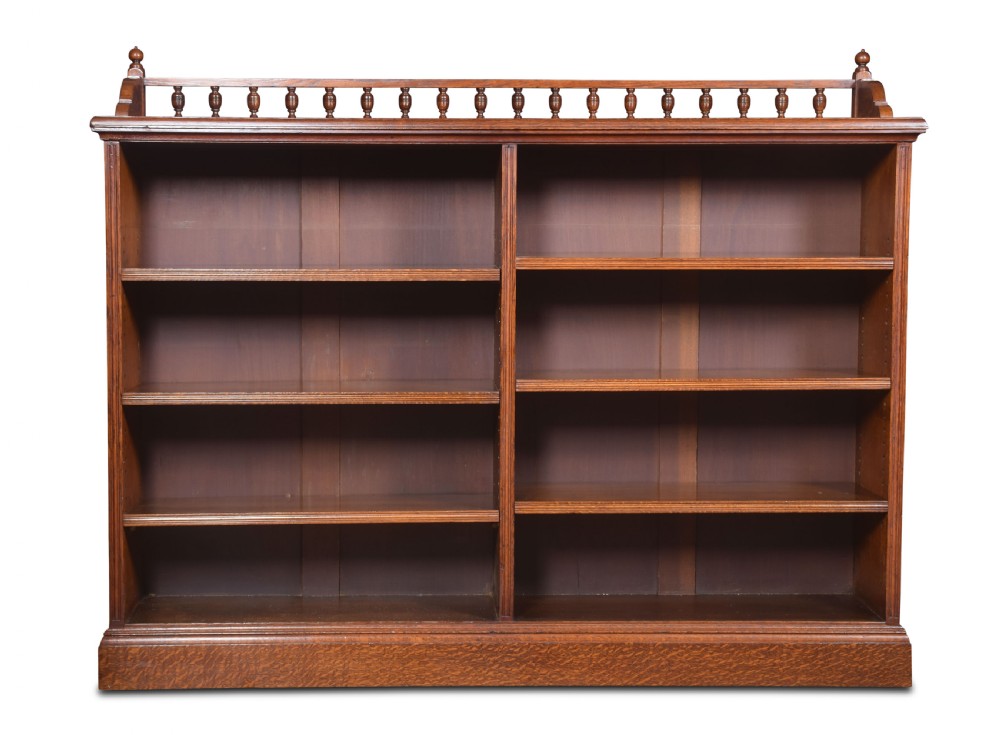 Oak open bookcase View IV