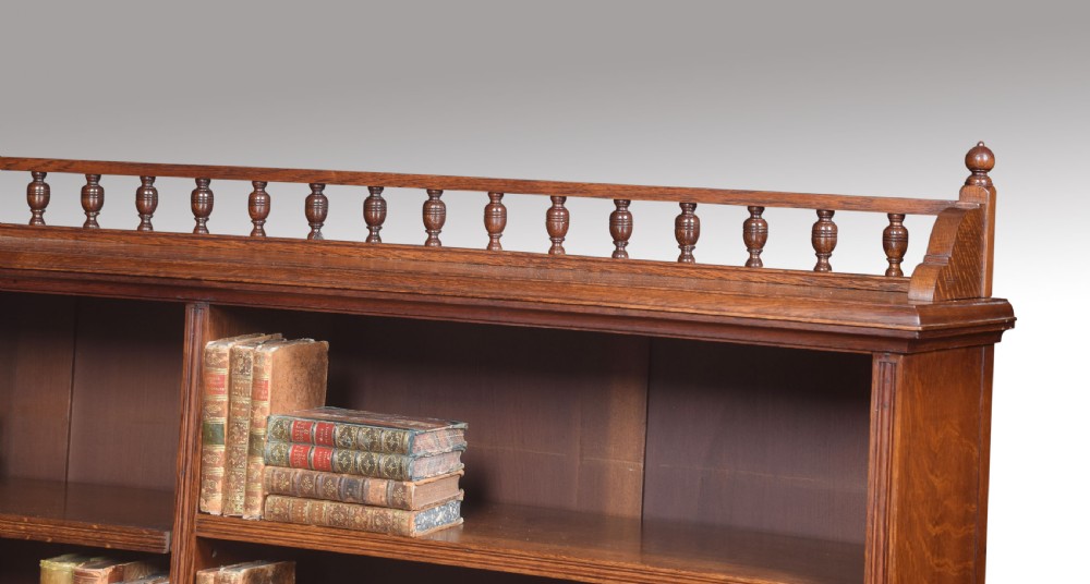 Oak open bookcase View VI