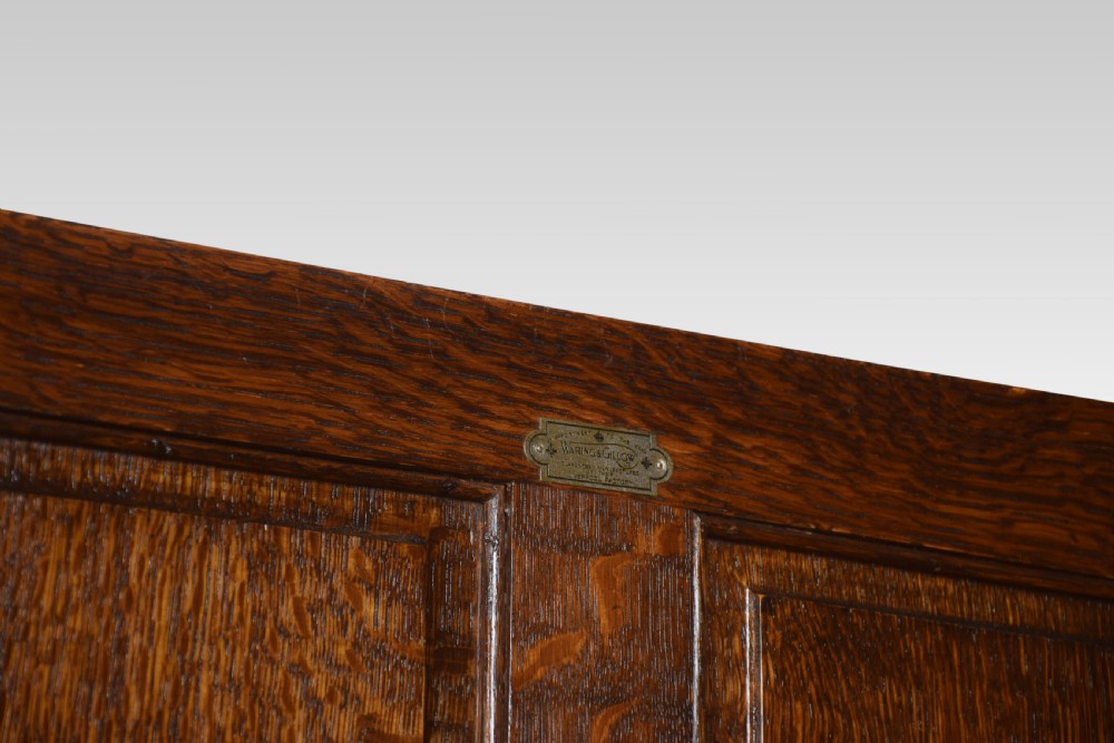 Carved oak two door compactum wardrobe View VIII