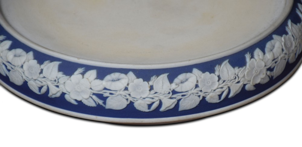 Wedgwood blue and white jasperware cheese dish View IV