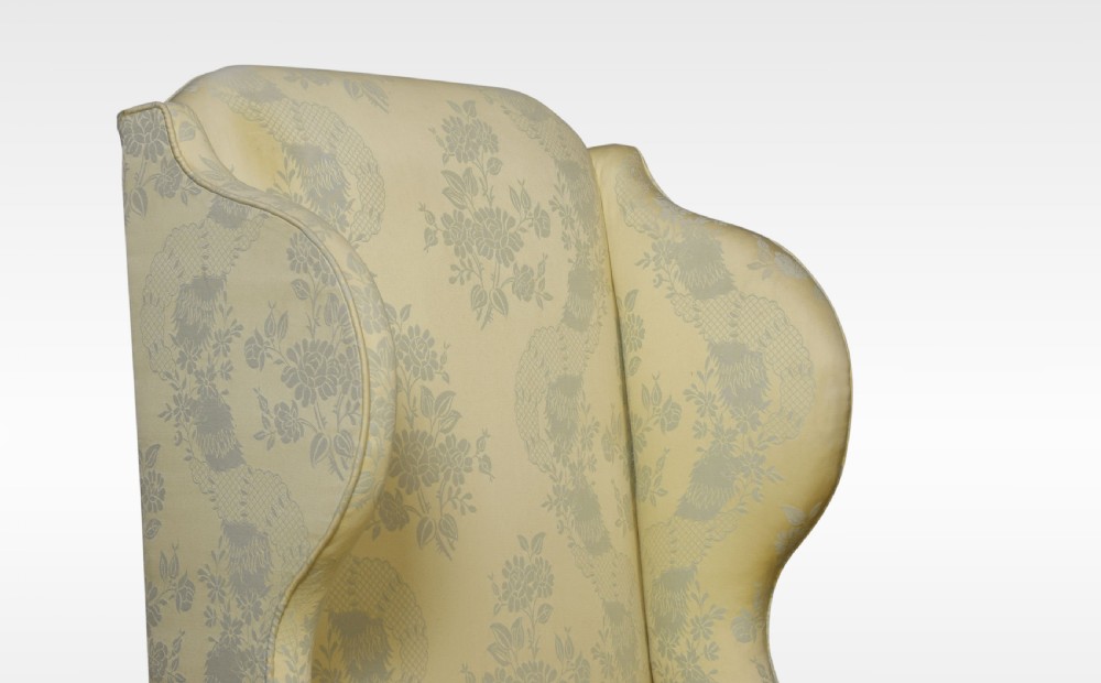 Queen Anne style wing armchair View II