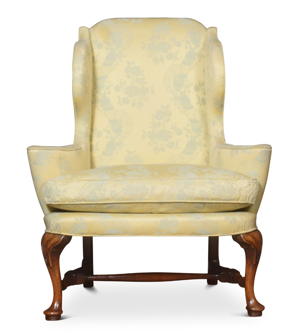 Queen Anne style wing armchair View IV