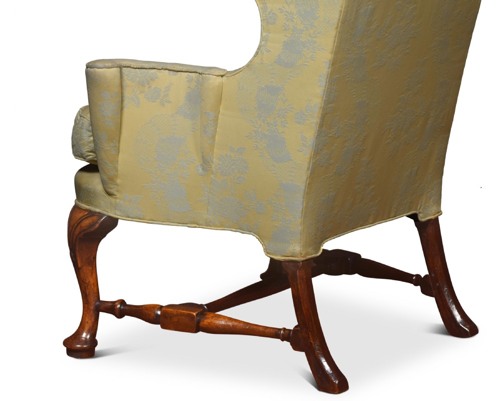 Queen Anne style wing armchair View V