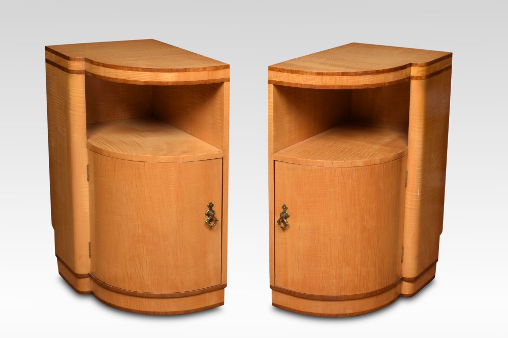 Pair of Art Deco bedside cabinets