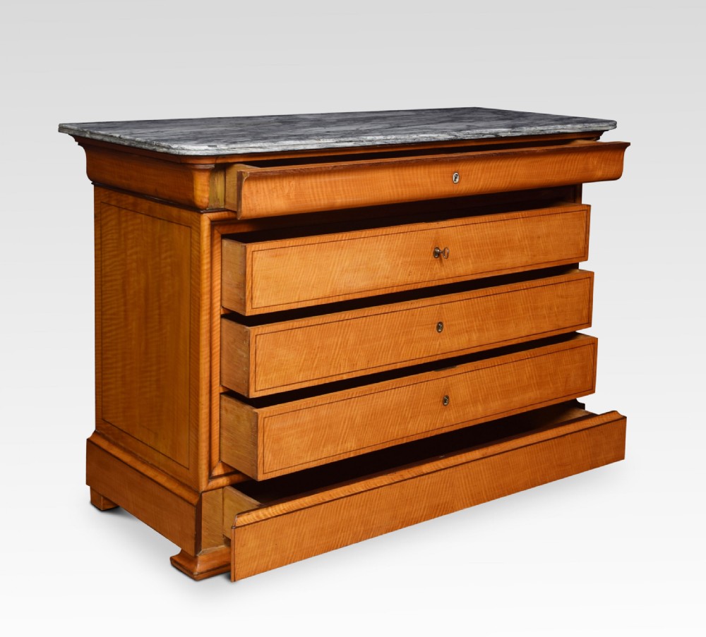 Satinwood biedermeier chest of draws View III