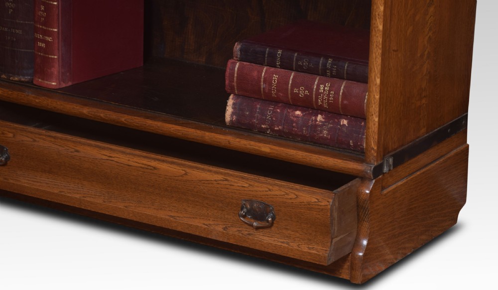 Pair Oak globe Wernicke six section bookcases View VI