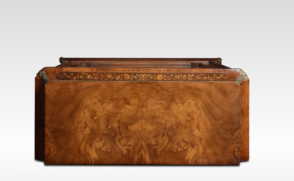 Pair of figured walnut inlaid pier cabinets View VII