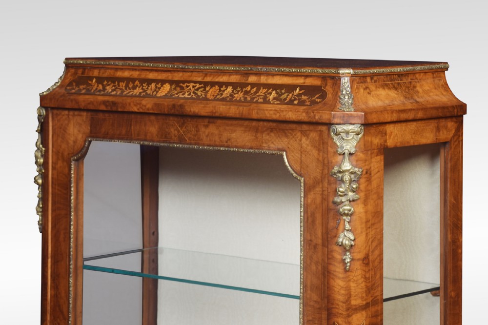 Pair of figured walnut inlaid pier cabinets View VIII