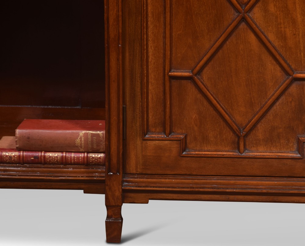 Large mahogany breakfront bookcase View VII