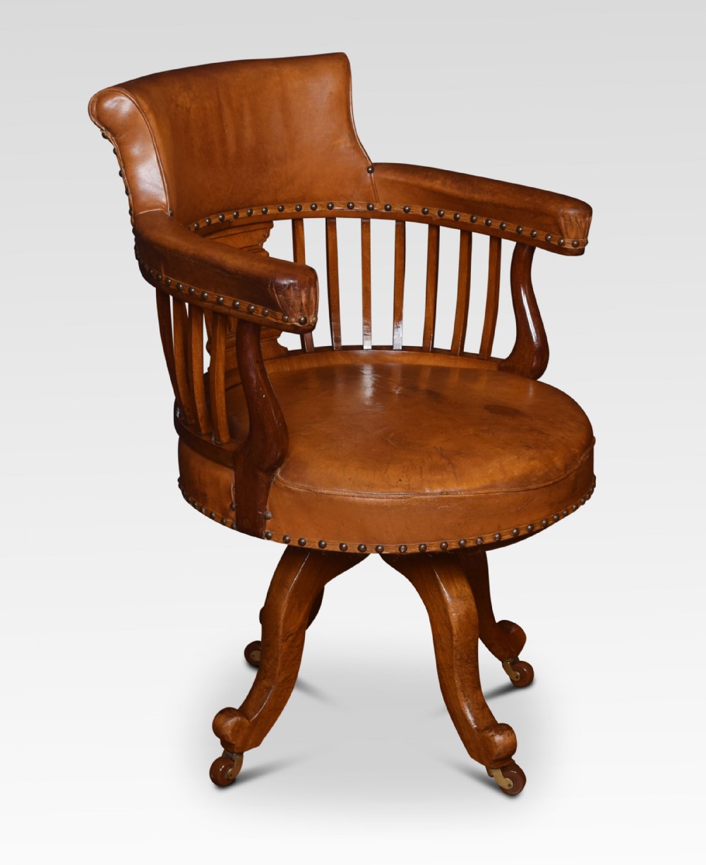 Mahogany captains office desk chair
