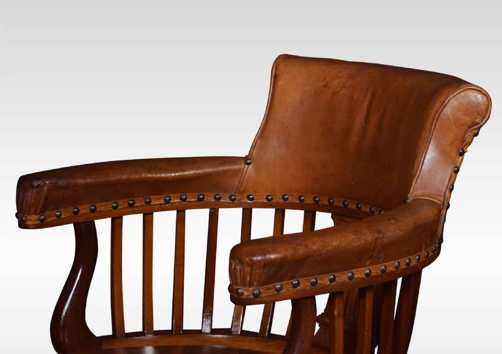Mahogany captains office desk chair View VI
