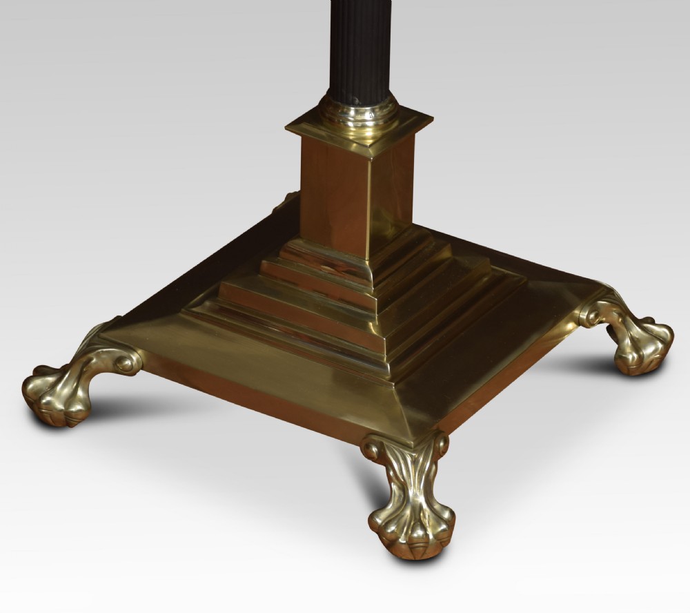 Very large brass standard lamp View XI