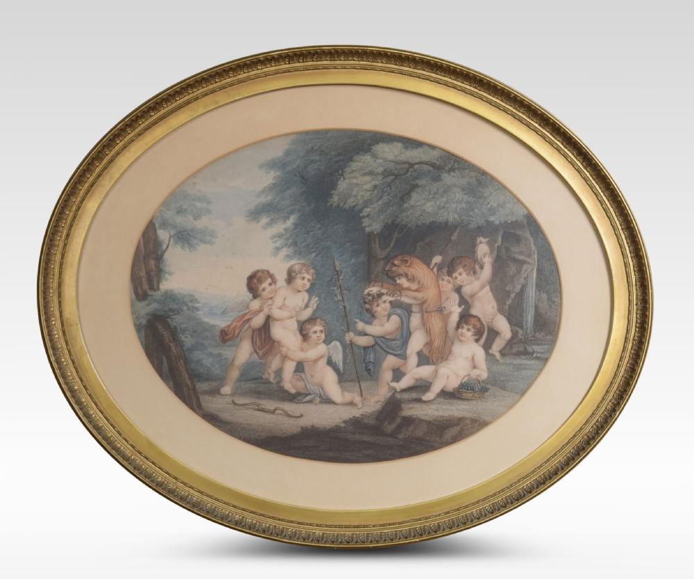 Set of four lithographs in the manner of François Bouche View V