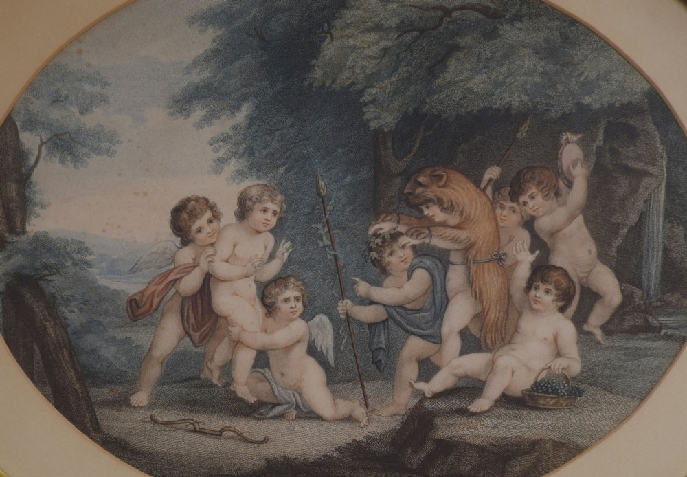 Set of four lithographs in the manner of François Bouche View VII