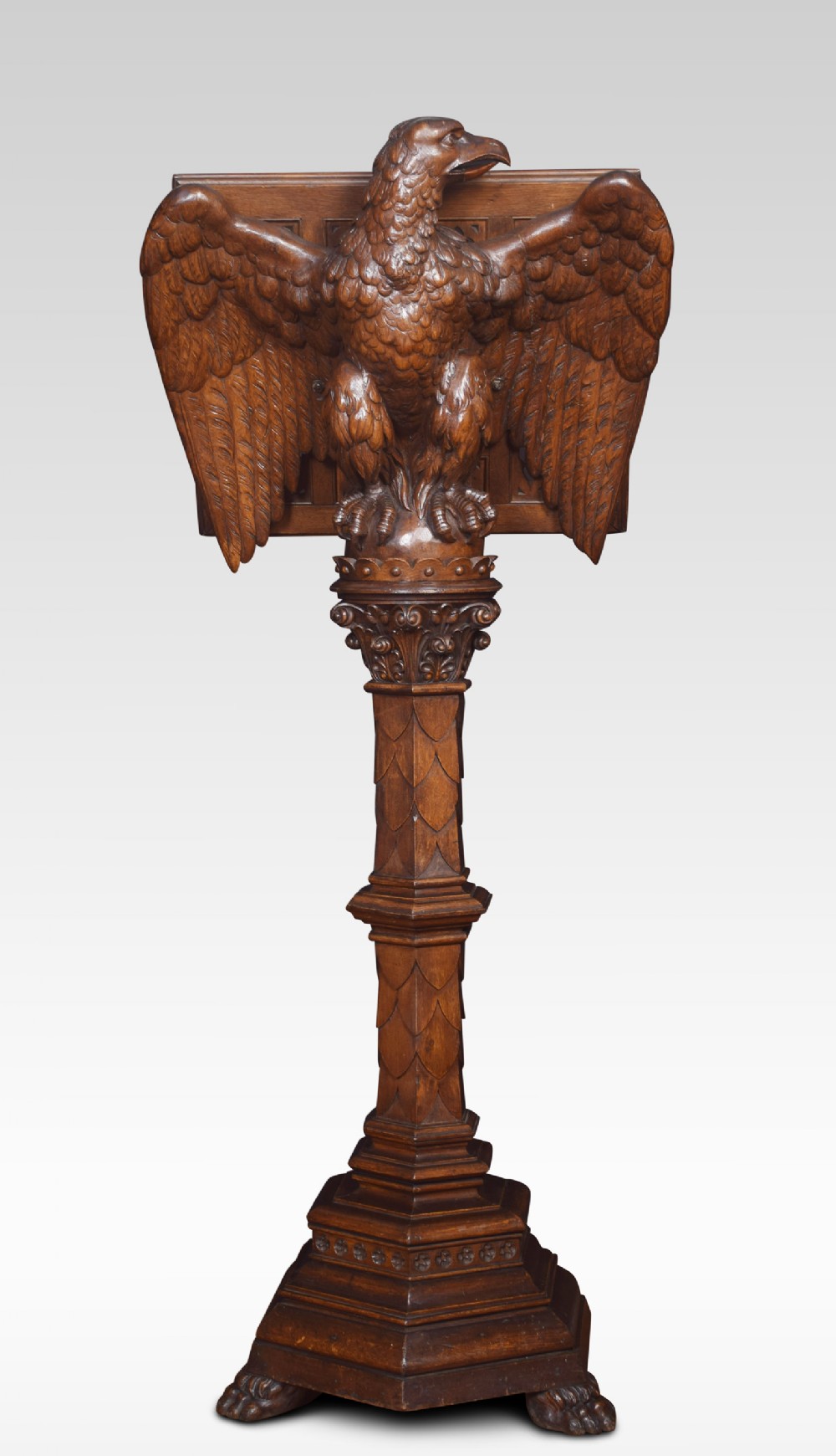 Carved oak lectern