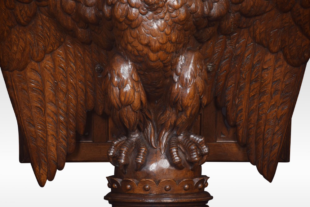 Carved oak lectern View IX