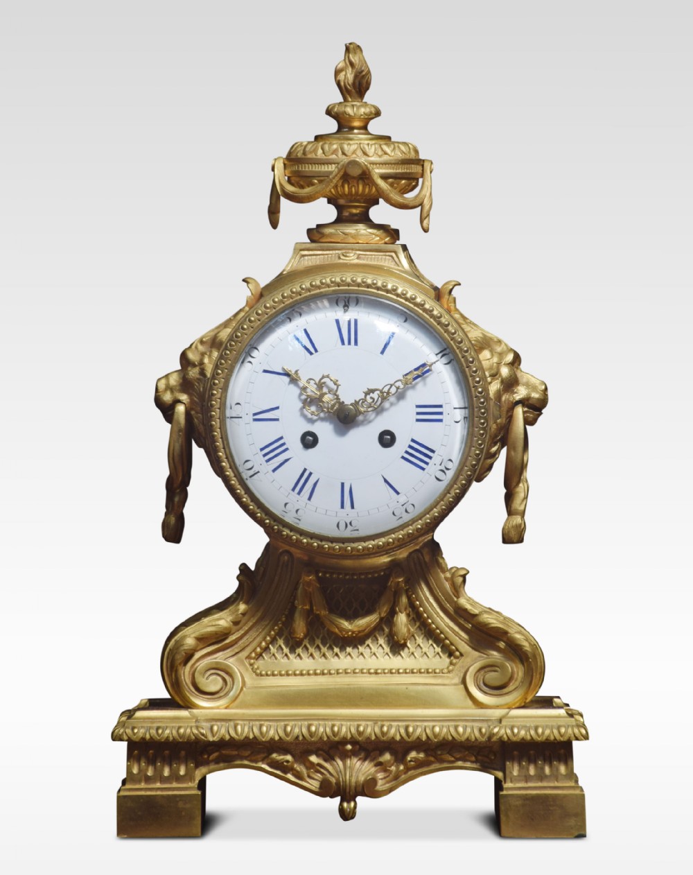 Late 19th century French gilt metal mantel clock