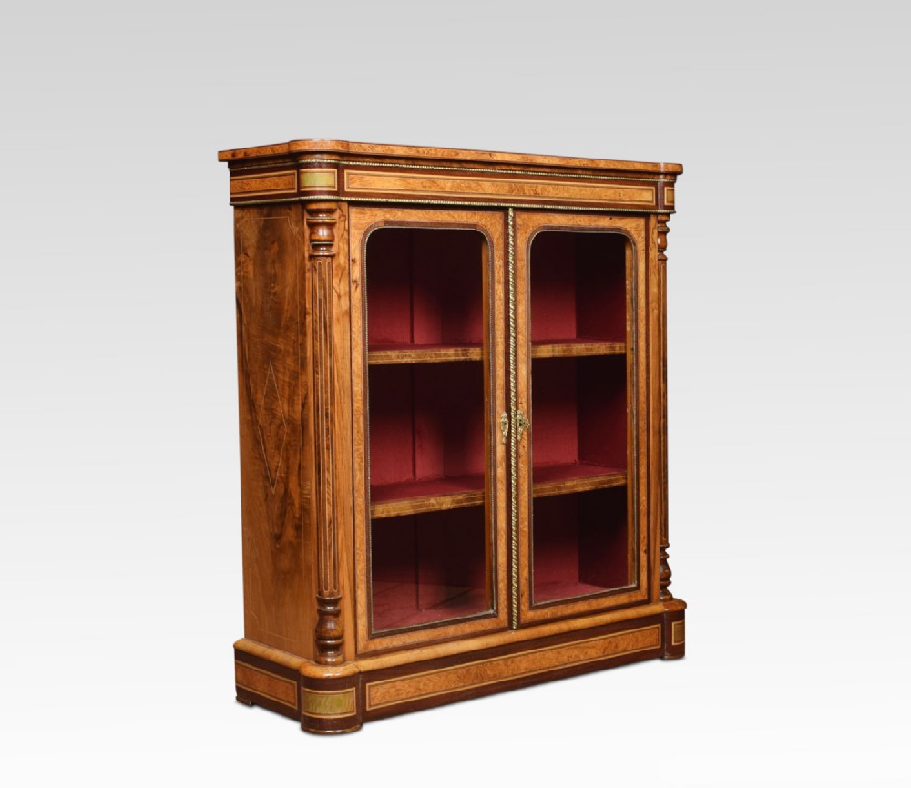 Walnut two door pier cabinet