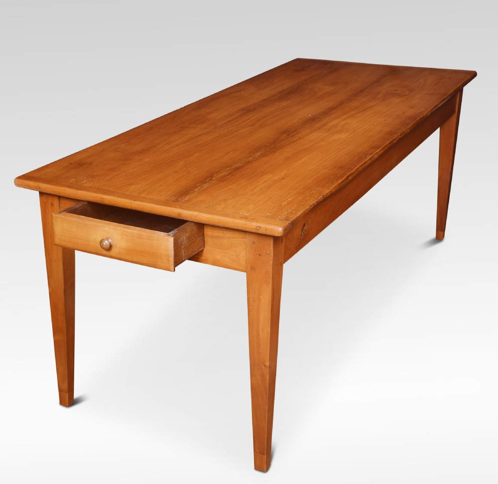 Fruitwood farmhouse table View II