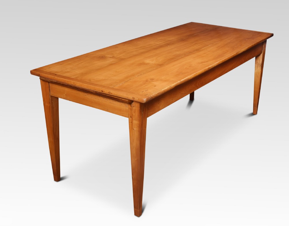 Fruitwood farmhouse table View V